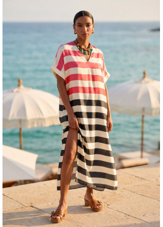 Vestido Longo Listrado