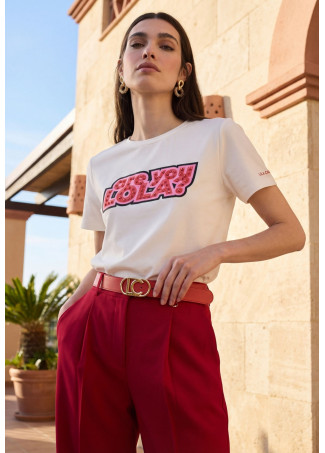 T-shirt Are you LOLA con pietre