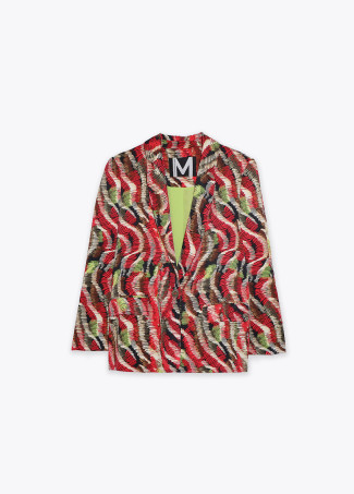 Blazer Fluide Imprimé Droit