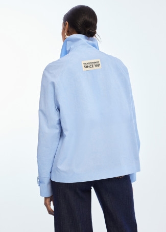 Washed Fabric Crossover Jacket