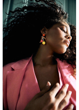 Boucles d'oreilles acryliques multicolores