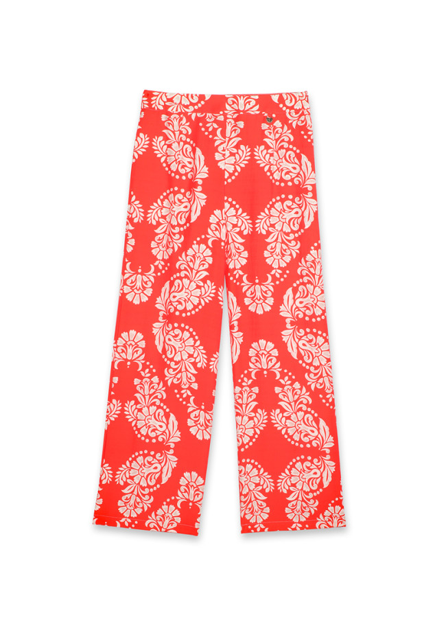 Culotte fluide à motif cachemire