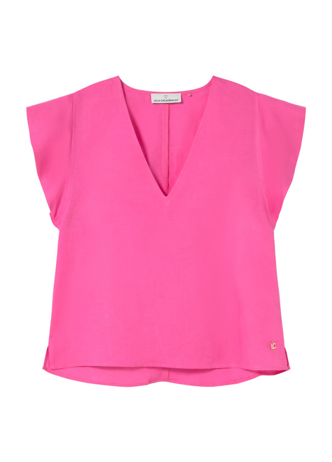 Blouse à Volants Manches Courtes