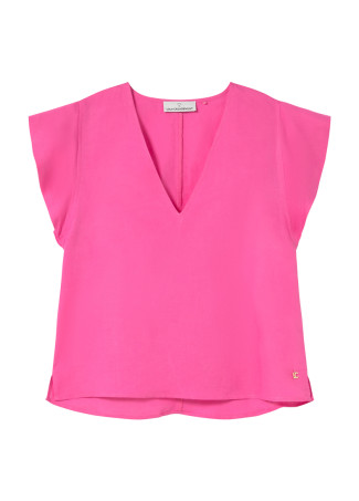 Blouse à Volants Manches Courtes