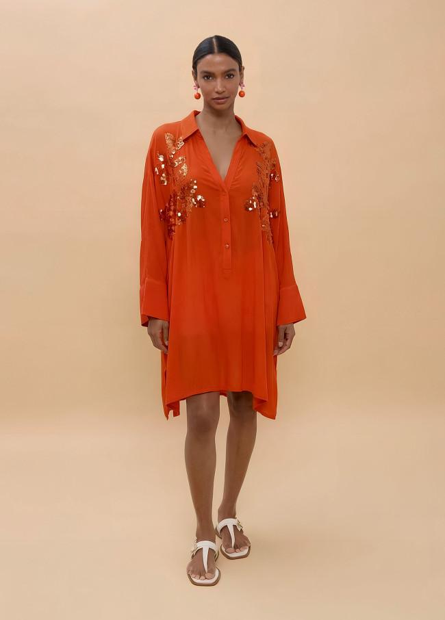 Oversize Shirt with Tone Details