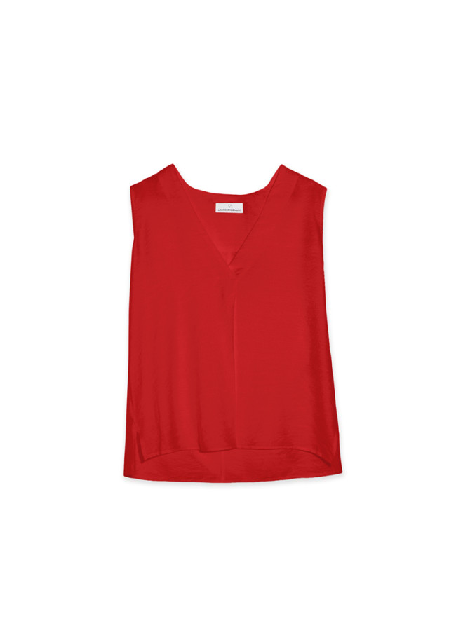 Top pliegue escote pico