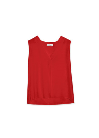 Top a Pieghe Scollo a V