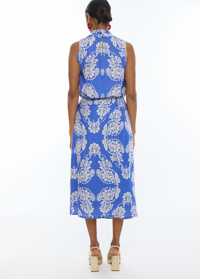 Culotte fluido estampado paisley