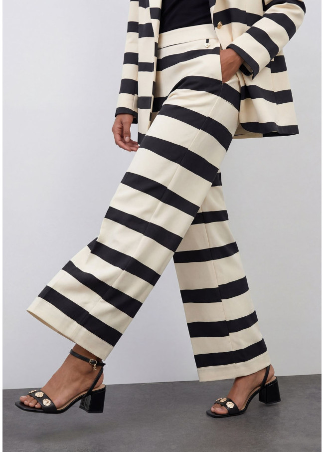 Gestreifter Satin-Culotte