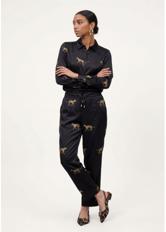 Satin Leopard Print Shirt