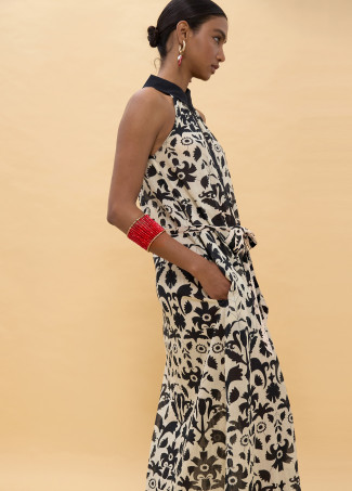 Robe Imprimé Floral Contraste