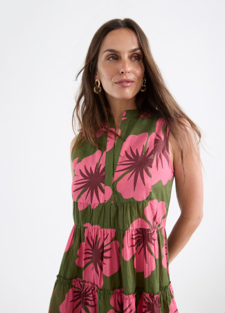 Vestido curto flor aloha