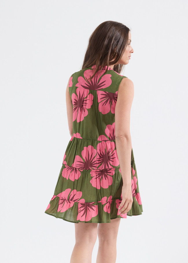 Vestido curto flor aloha