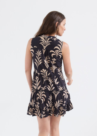 Vestido corto bicolor