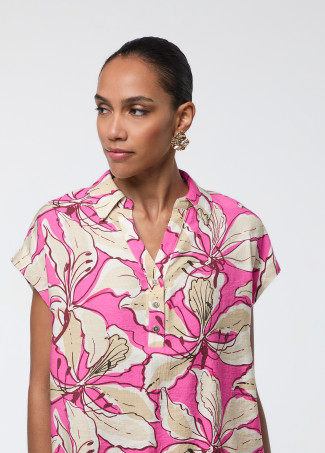 Short Sleeve Cruise T-shirt Pink Flower