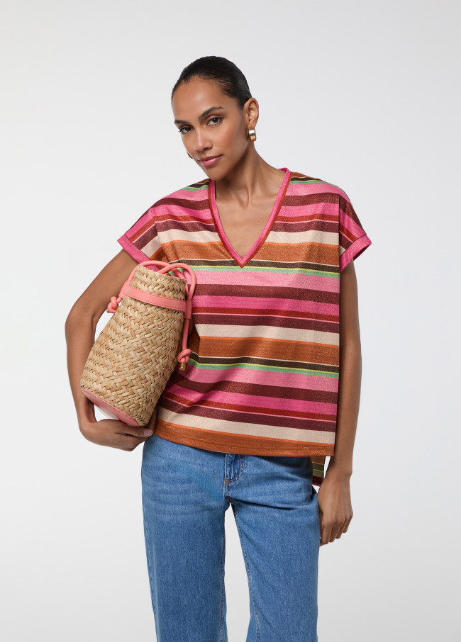 Camiseta Raya Horizontal Lurex