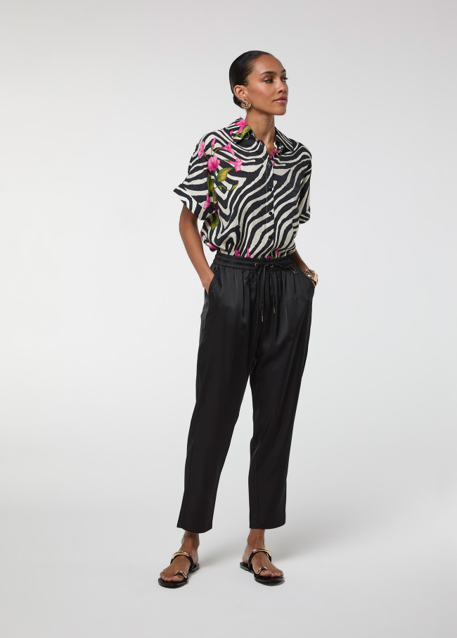 Satin-Jogger mit Elastischer Taille