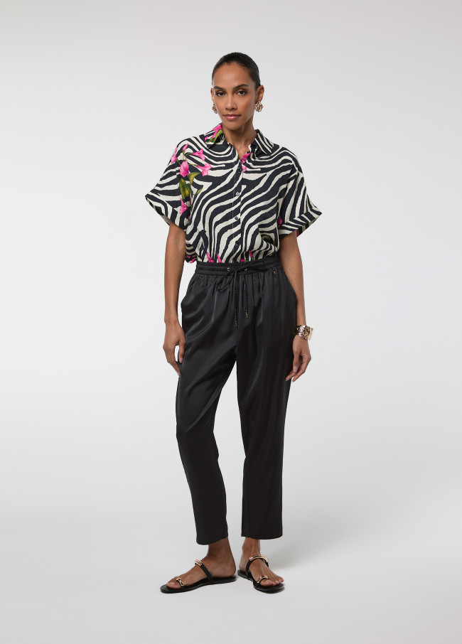 Satin-Jogger mit Elastischer Taille