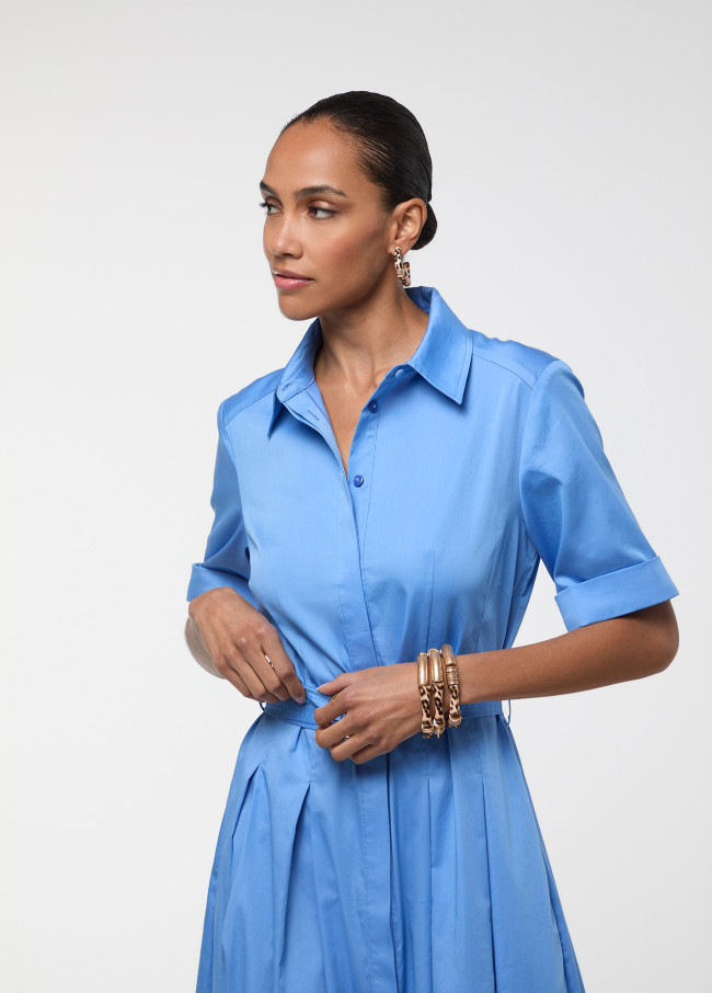Robe Évasée en Popeline
