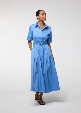 Vestido Popelin Falda Evasé