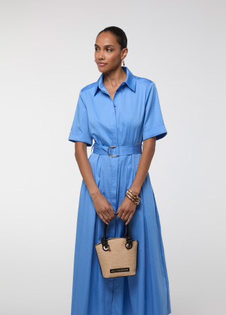 Poplin Flared Skirt Dress