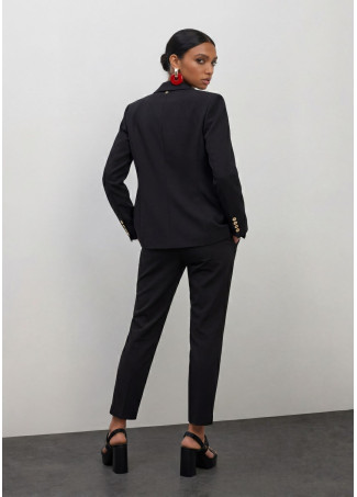 Blazer aderente con tasche a risvolto
