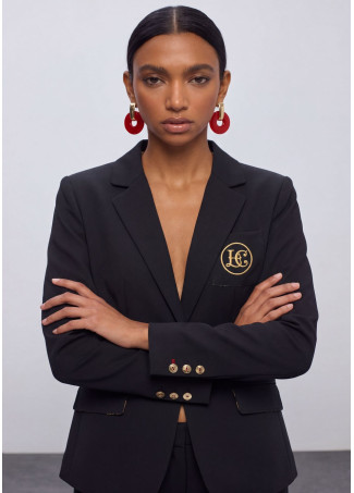 Blazer aderente con tasche a risvolto