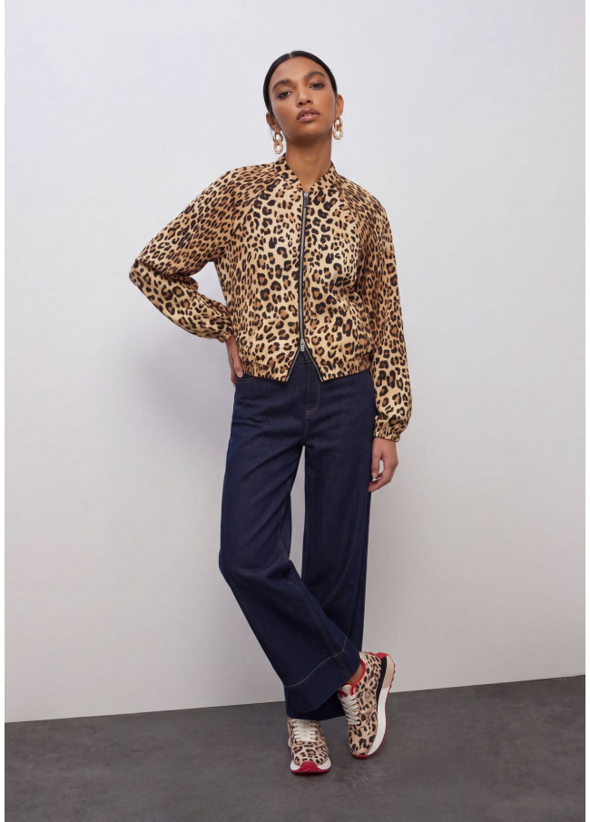 Bomber satinada estampado