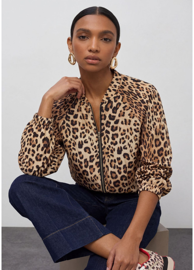 Bomber Satin Imprimé