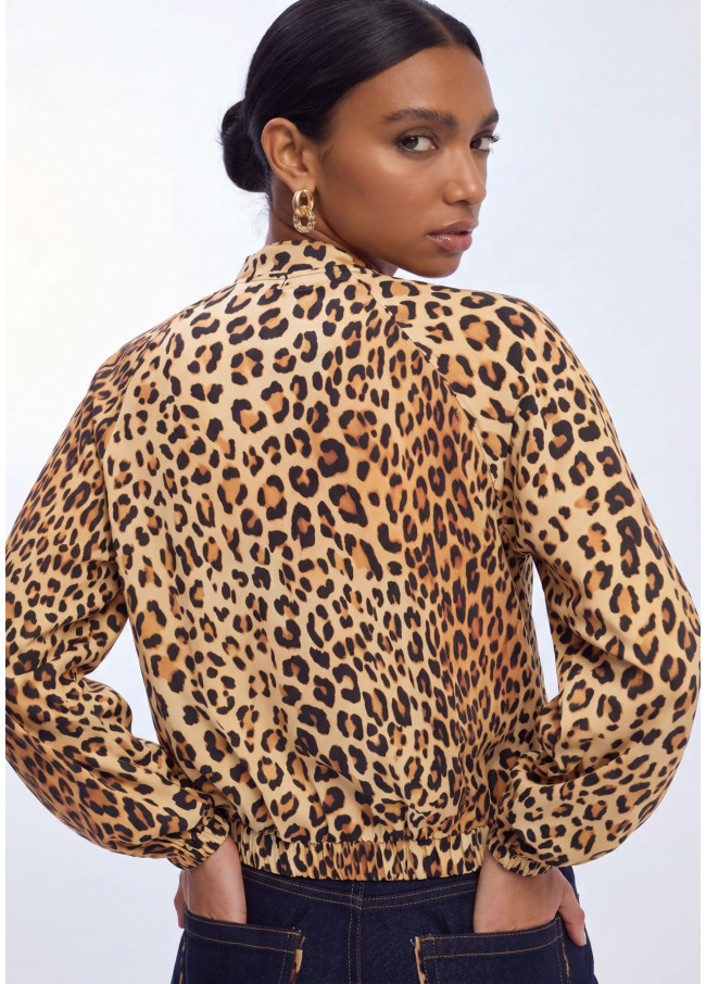 Bomber satinada estampado