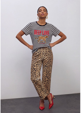 Pantalon Flare Imprimé Animal - Lola Casademunt
