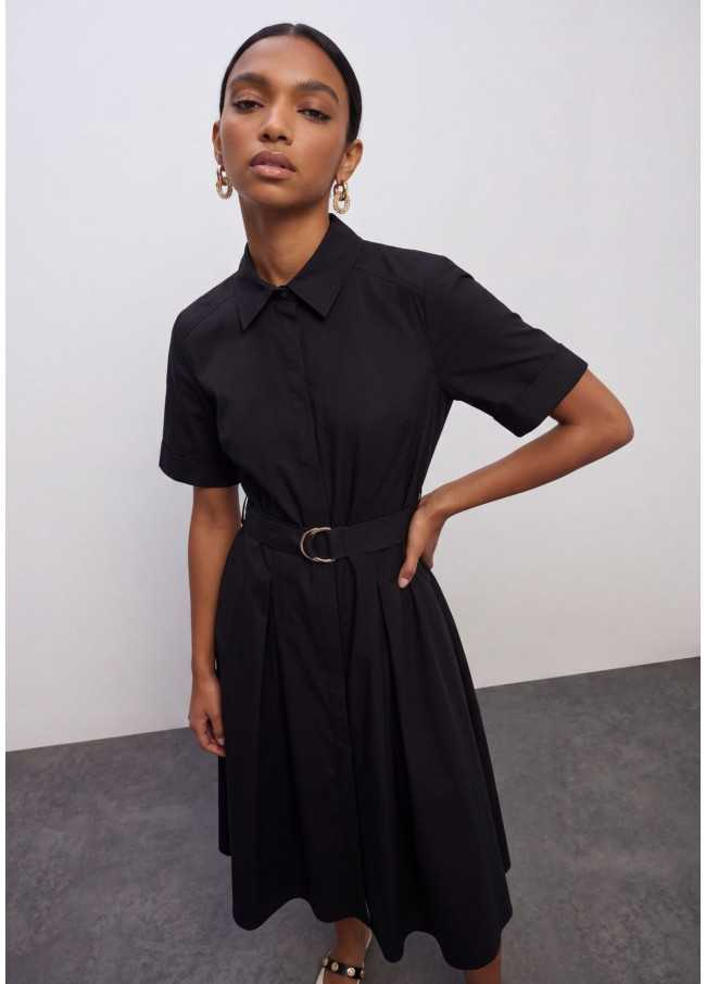 Robe Midi avec Jupe Évasée