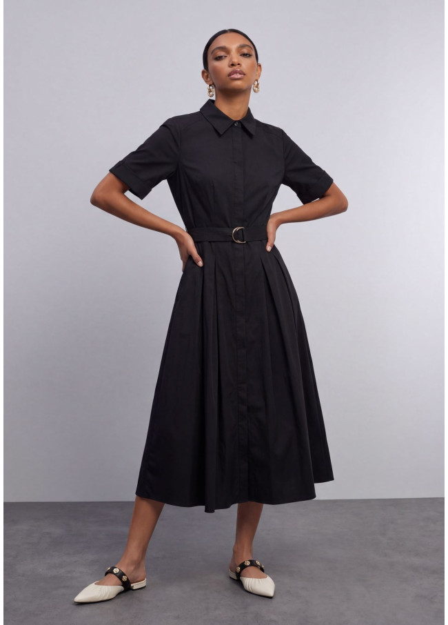Robe Midi avec Jupe Évasée