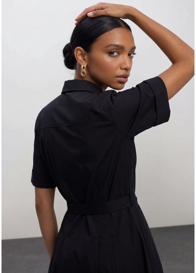 Robe Midi avec Jupe Évasée
