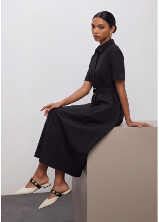 Robe Midi avec Jupe Évasée