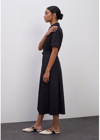 Robe Midi avec Jupe Évasée