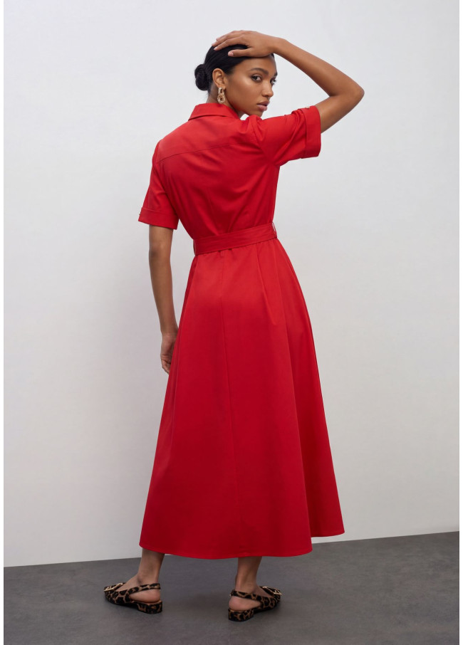 Vestido Midi Saia Evasê