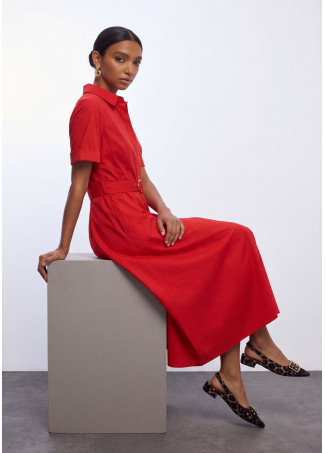 Vestido Midi Saia Evasê