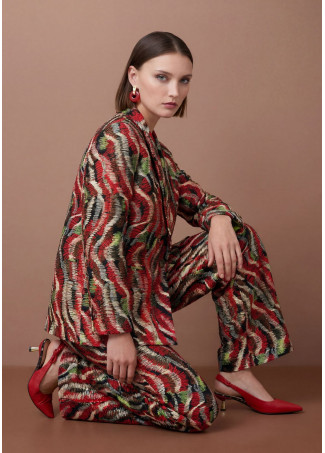 Fluid Printed Blazer - Lola Casademunt