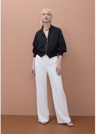 Chaqueta tipo bomber negra