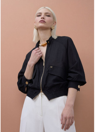 Giacca Bomber Manica Raglan con Tasche