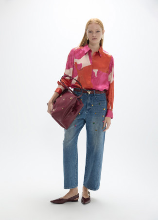 Jean Droit avec Clous Colorés