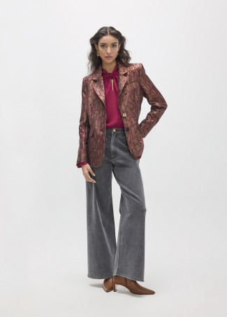 Jeans Fit Carrot con Dettagli Borchie