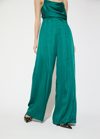 Pantaloni palazzo con doppie pieghe