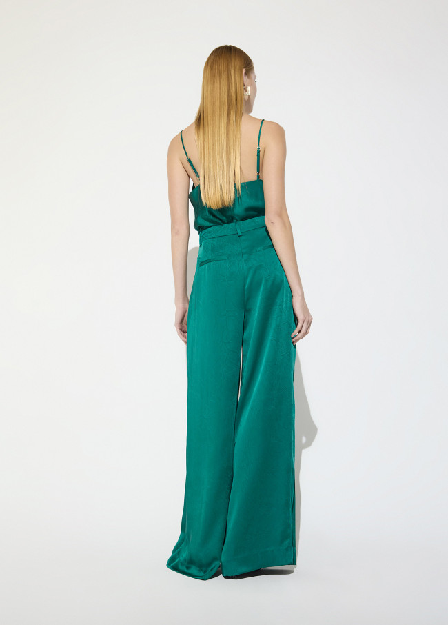 Pantaloni palazzo con doppie pieghe