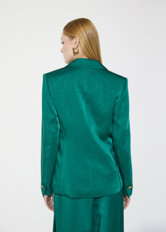 Blazer in Raso Effetto Stropicciato