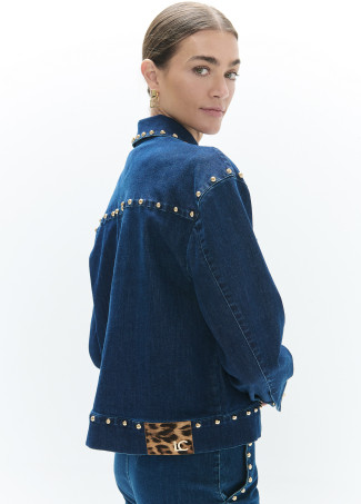 Veste Denim Cloutée