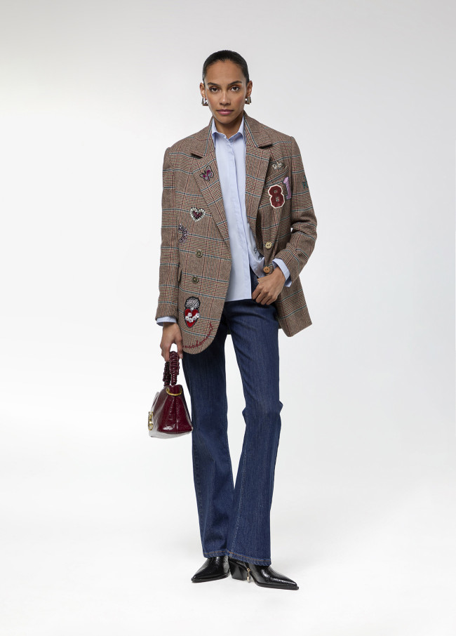 Blazer mit Aufnähern