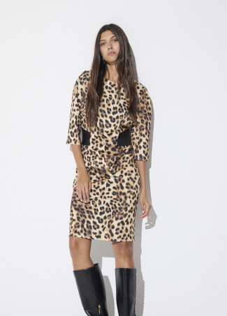 Vestido corto animal print