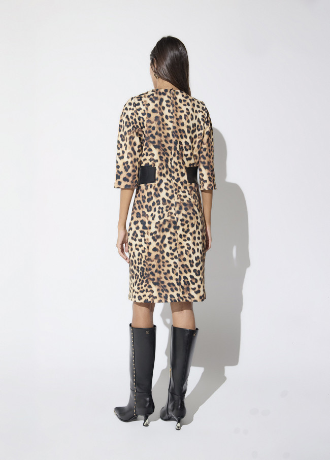 Vestido corto animal print